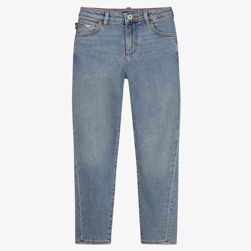 Emporio Armani - Голубые джинсы для мальчиков-подростков | Childrensalon