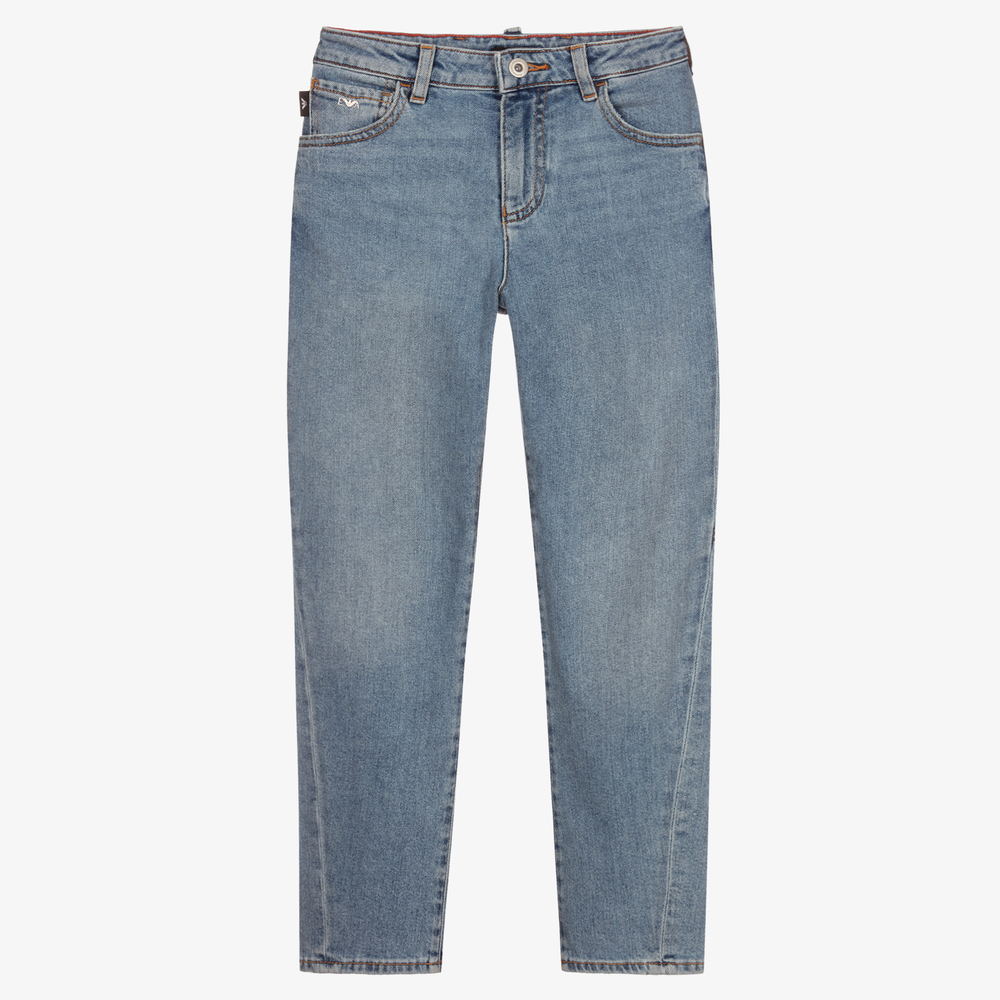 Emporio Armani - Teen Boys Light Blue Jeans | Childrensalon