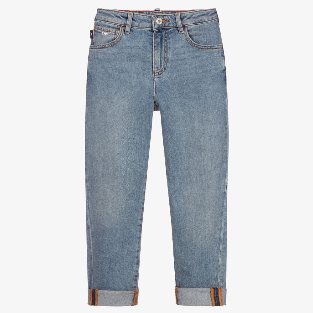 Emporio Armani-Teen Boys Light Blue Jeans | Childrensalon Outlet