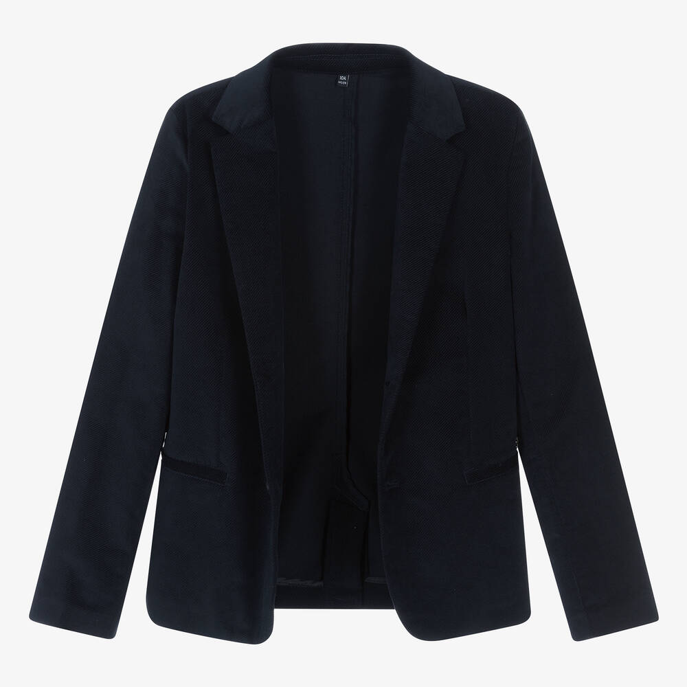 Emporio Armani-Teen Boys Navy Blue Corduroy Jacket | Childrensalon Outlet