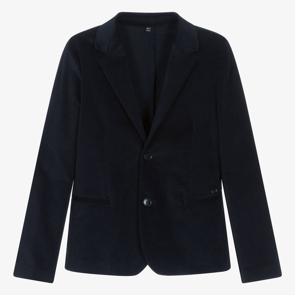 Emporio Armani - Navyblaue Teen Cordjacke für Jungen | Childrensalon