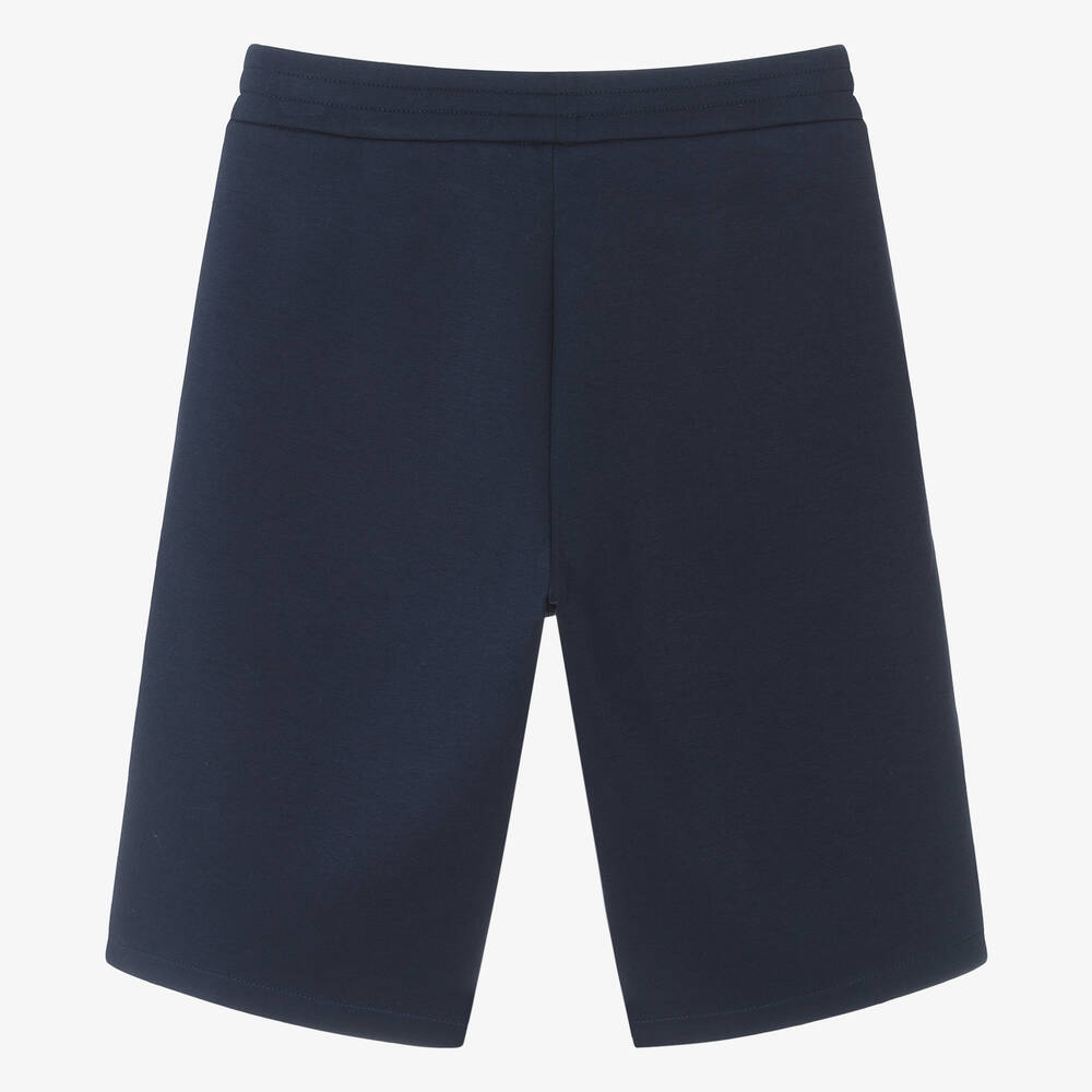 Emporio Armani-Синие шорты из хлопкового джерси для мальчиков-подростков | Childrensalon Outlet