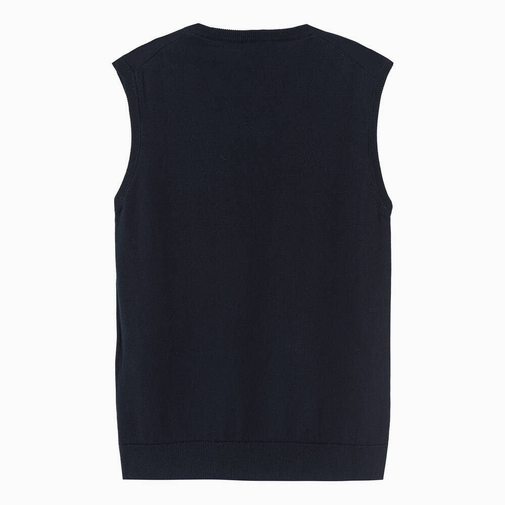 Emporio Armani-Синяя безрукавка Eagle для мальчиков-подростков | Childrensalon Outlet