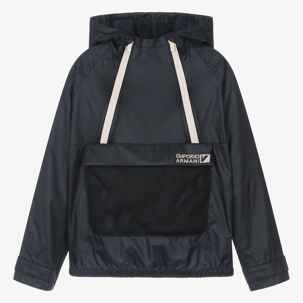 Emporio Armani-Teen Boys Navy Blue Jacket | Childrensalon Outlet