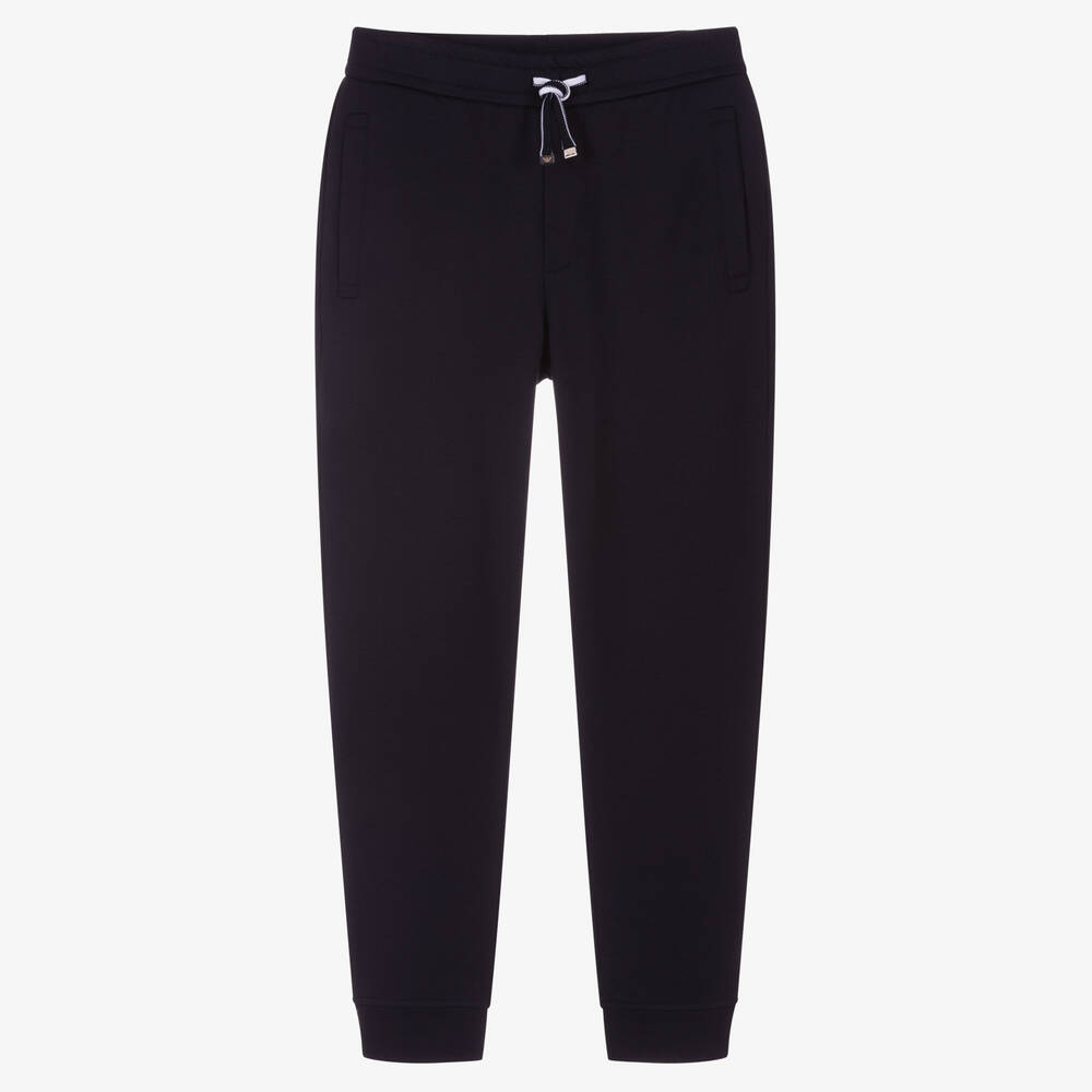 Emporio Armani-Teen Boys Navy Blue Joggers | Childrensalon Outlet