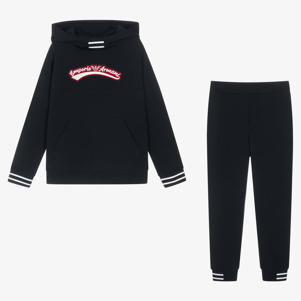 Emporio Armani Teen Boys Navy Blue Tracksuit Childrensalon Outlet