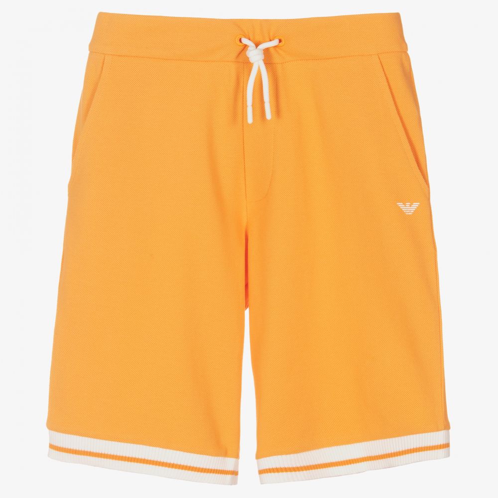 Emporio Armani - Short orange Ado Garçon | Childrensalon