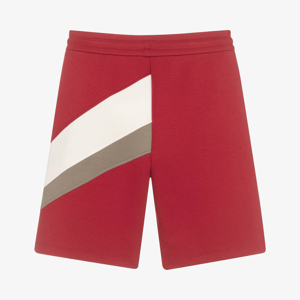 إمبوريو أرماني-شورت تينز ولادي قطن جيرسي لون أحمر | Childrensalon Outlet