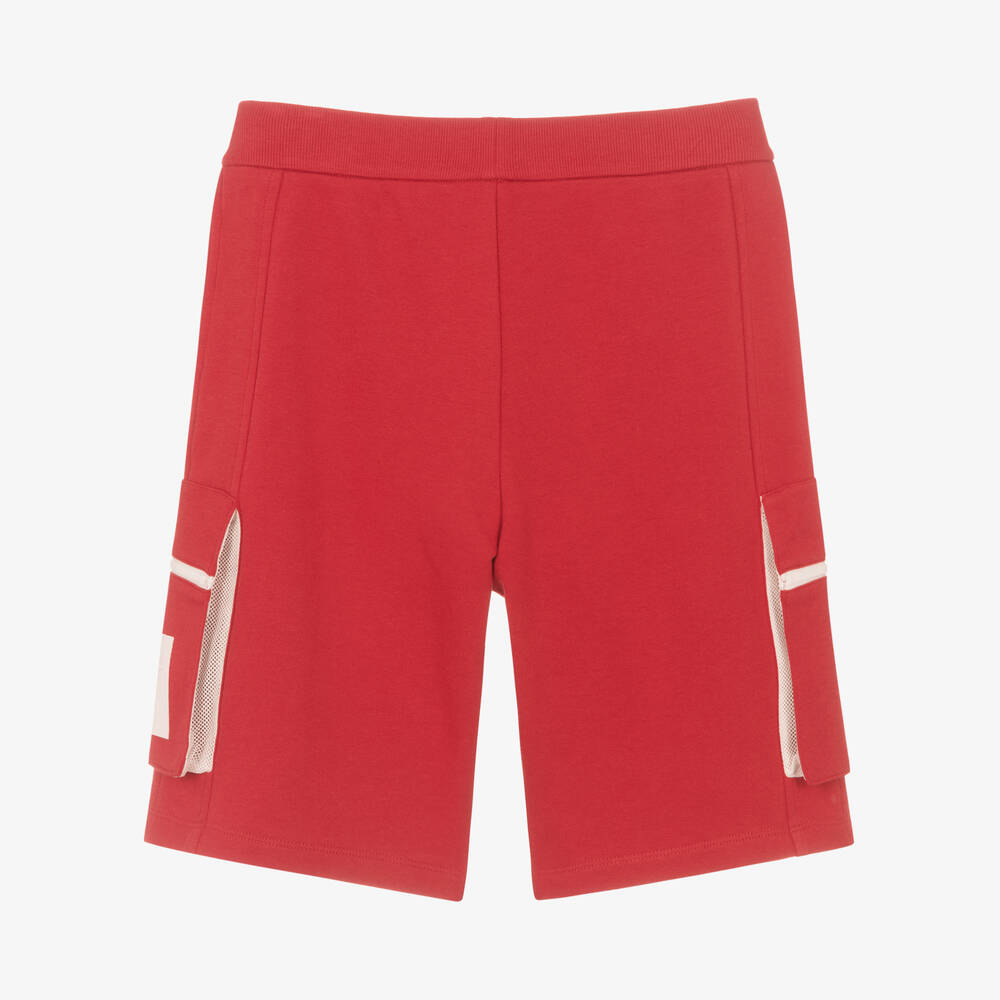 إمبوريو أرماني-شورت تينز ولادي قطن جيرسي لون أحمر | Childrensalon Outlet