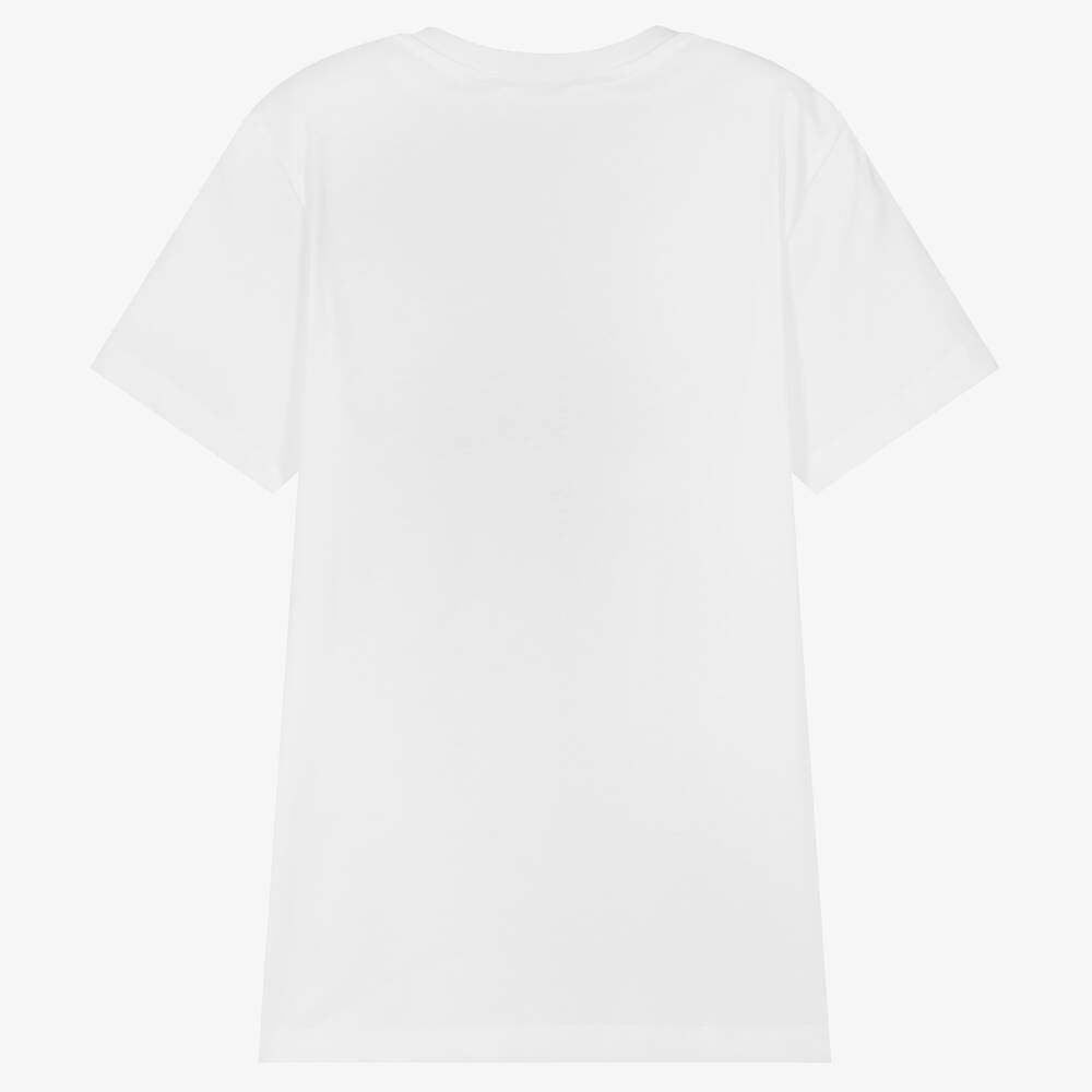 Emporio Armani-Белая футболка с орлом для мальчиков-подростков | Childrensalon Outlet