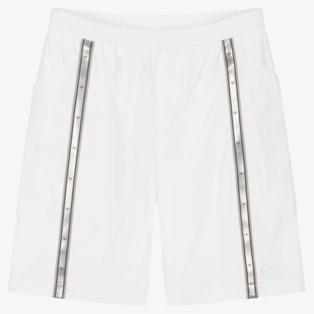 Emporio Armani - Short blanc Ado garçon | Childrensalon