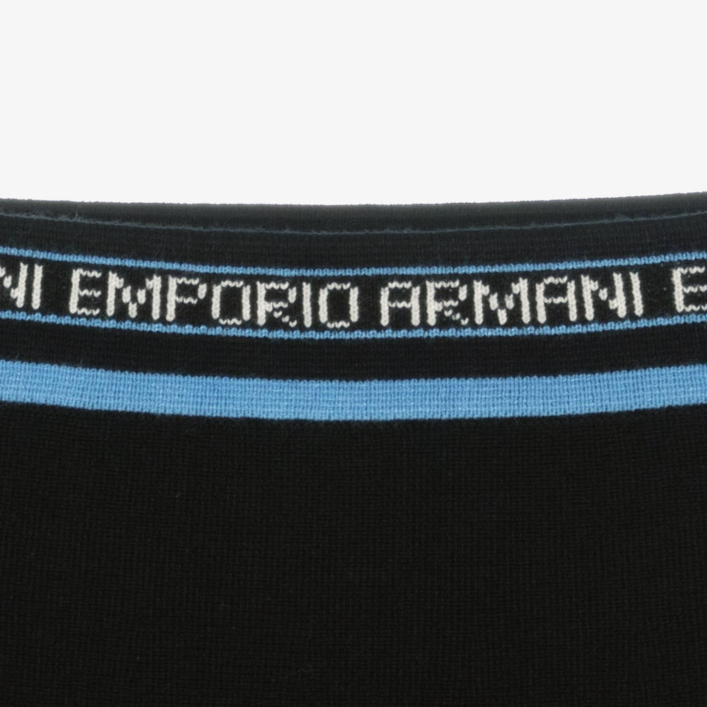Emporio Armani-Черная трикотажная юбка | Childrensalon Outlet