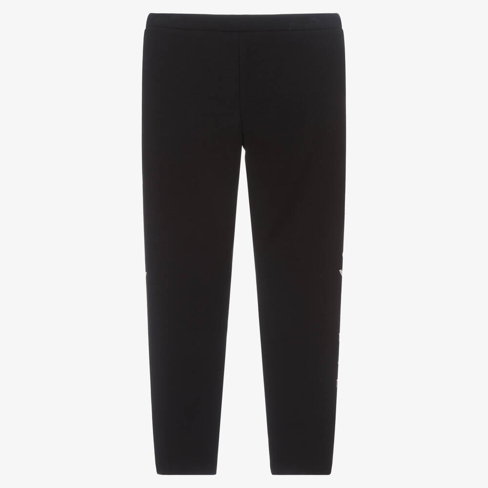 Emporio Armani-Черные легинсы для подростков | Childrensalon Outlet