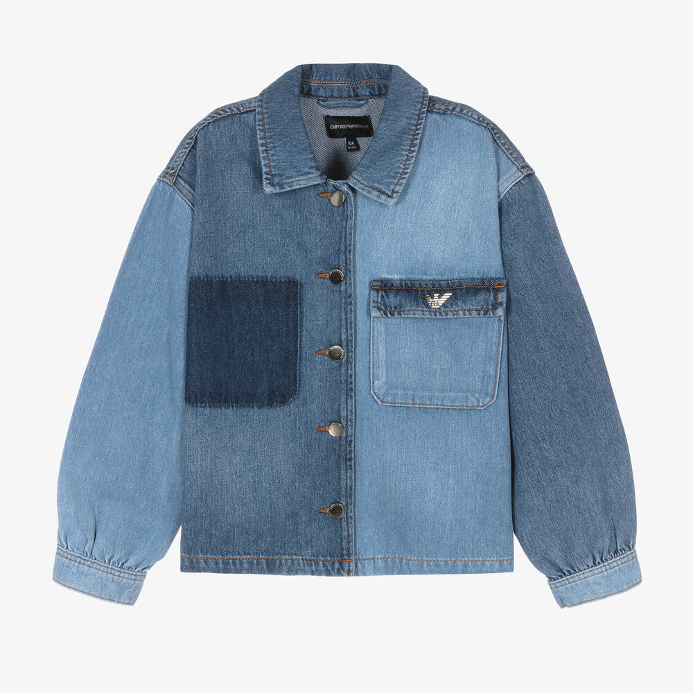 Emporio Armani - Blaue Teen Jeansjacke für Mädchen | Childrensalon