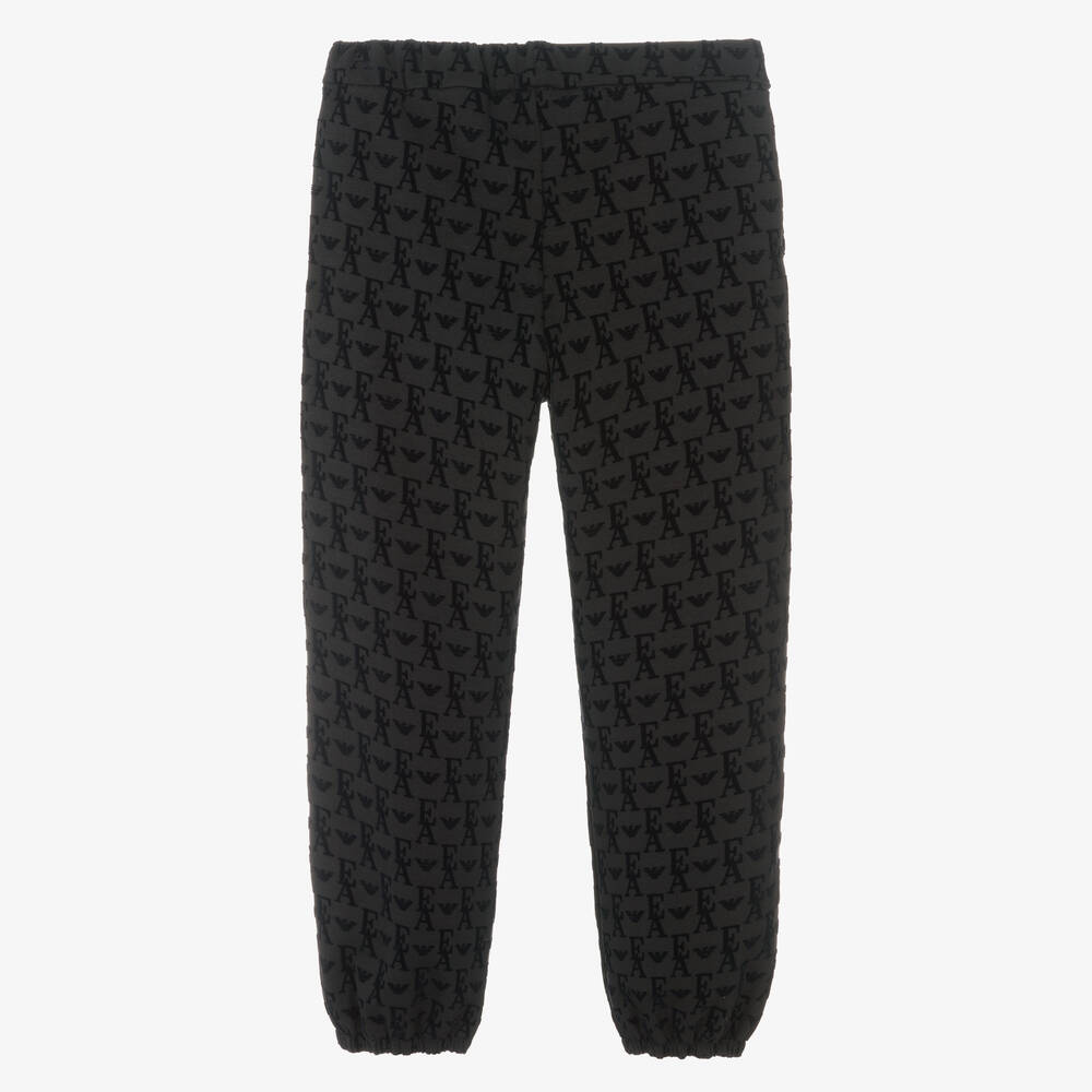 إEmporio Armani-جوغرز تينز بناتي قطن جيرسي لون كحلي | Childrensalon Outlet