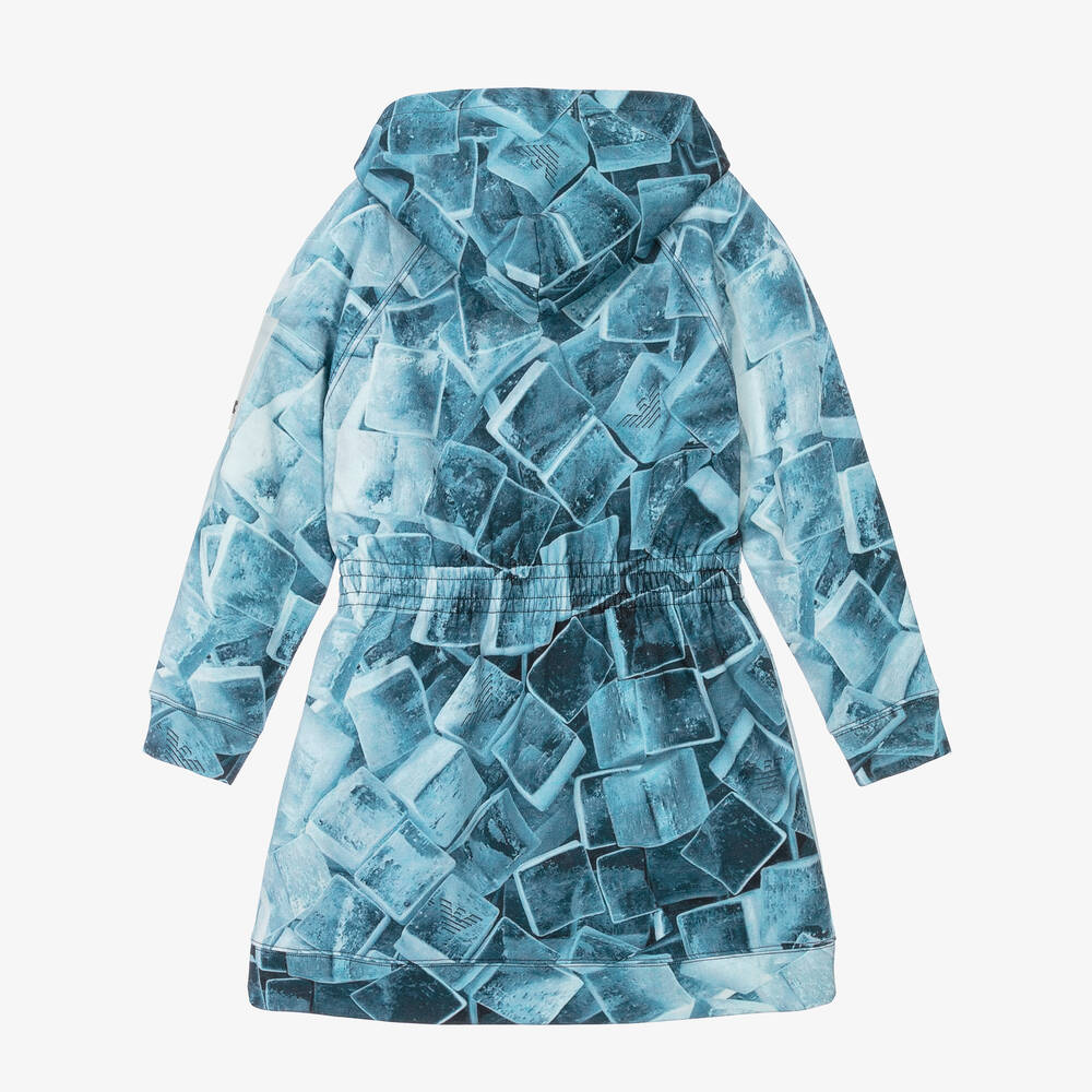 Emporio Armani-Teen Girls Blue Hooded Dress | Childrensalon Outlet
