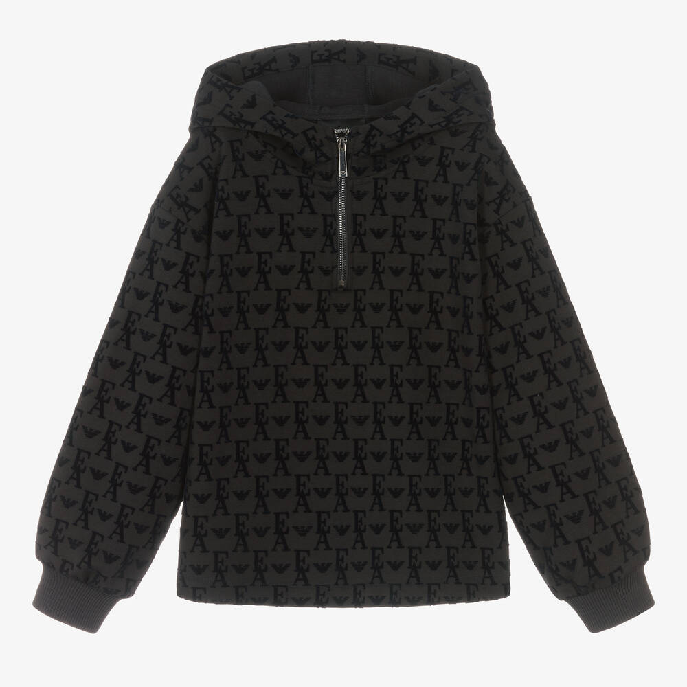 Emporio Armani-Синий топ с капюшоном для девочек | Childrensalon Outlet