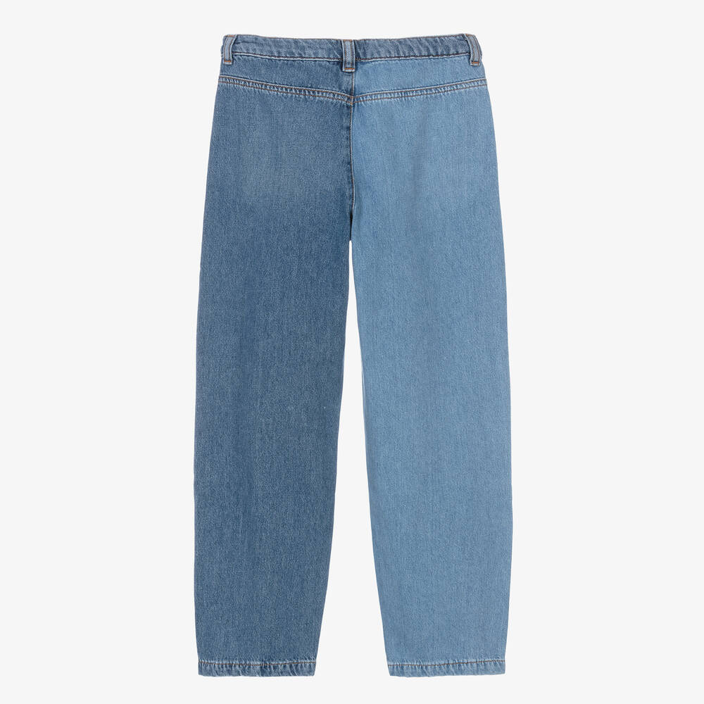 Emporio Armani-Голубые джинсы в стиле пэчворк | Childrensalon Outlet