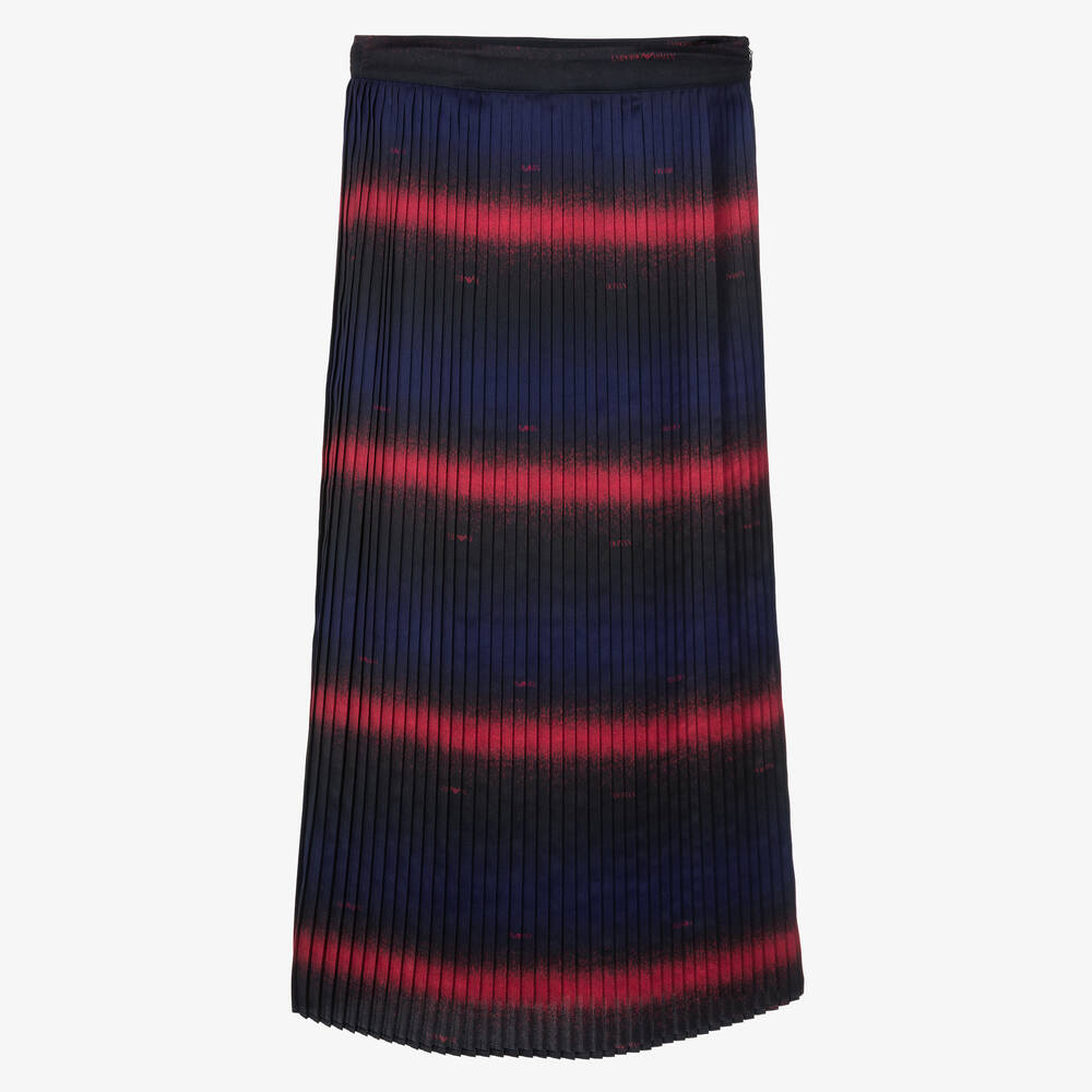 Emporio Armani - Teen Girls Blue Pleated Skirt | Childrensalon