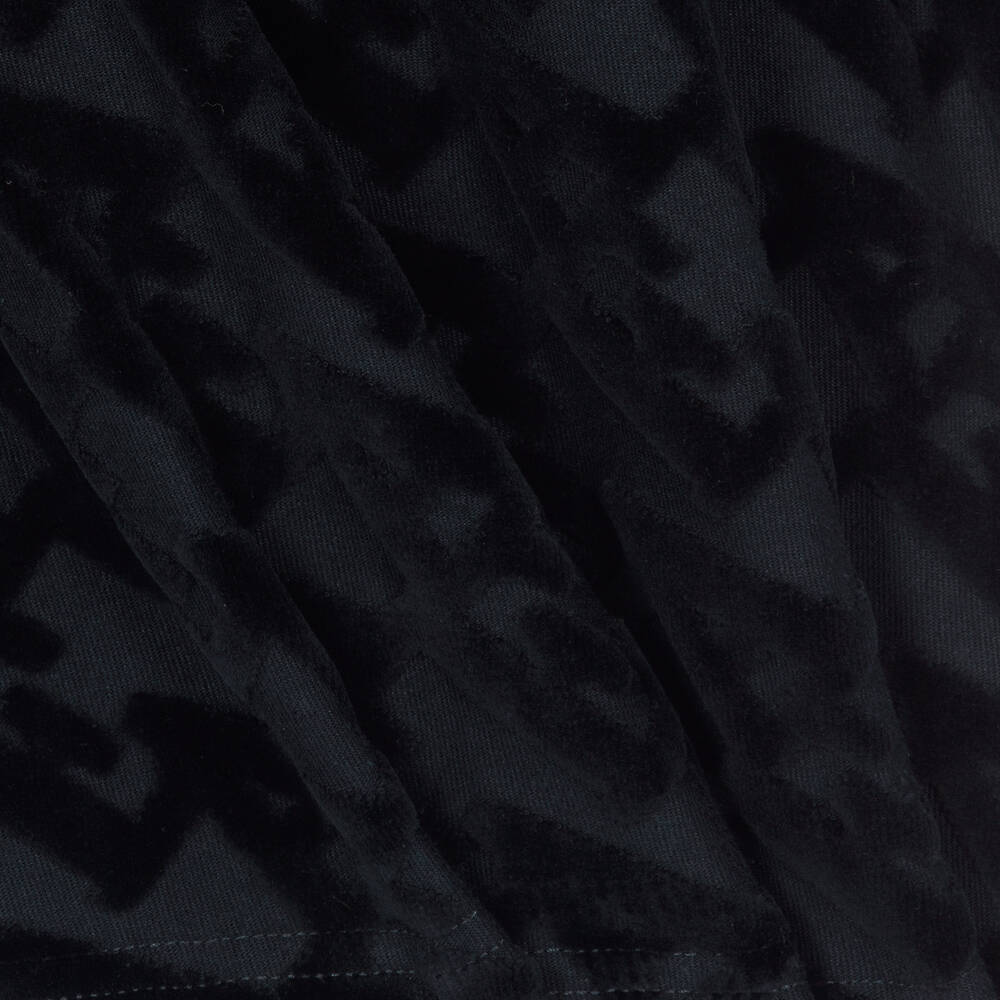 Emporio Armani-Синее велюровое платье для девочек-подростков | Childrensalon Outlet