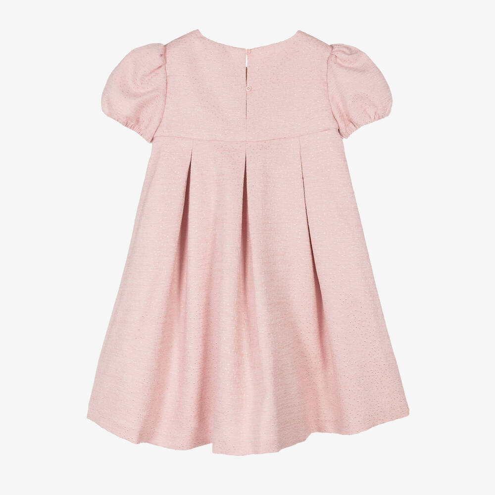 Emporio Armani-Розовое шенилловое платье с блестками | Childrensalon Outlet
