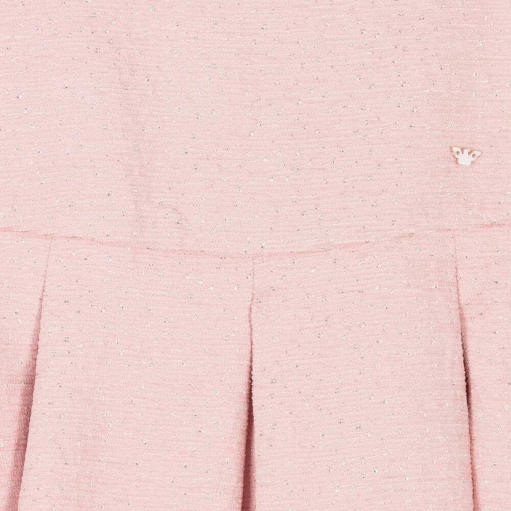 Emporio Armani-Розовое шенилловое платье с блестками | Childrensalon Outlet
