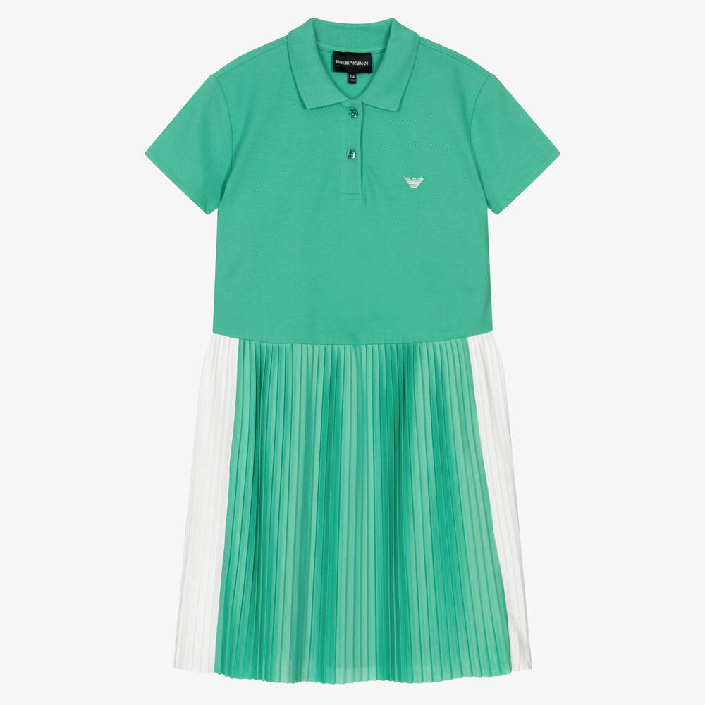 Emporio Armani - Grünes Teen Polokleid | Childrensalon