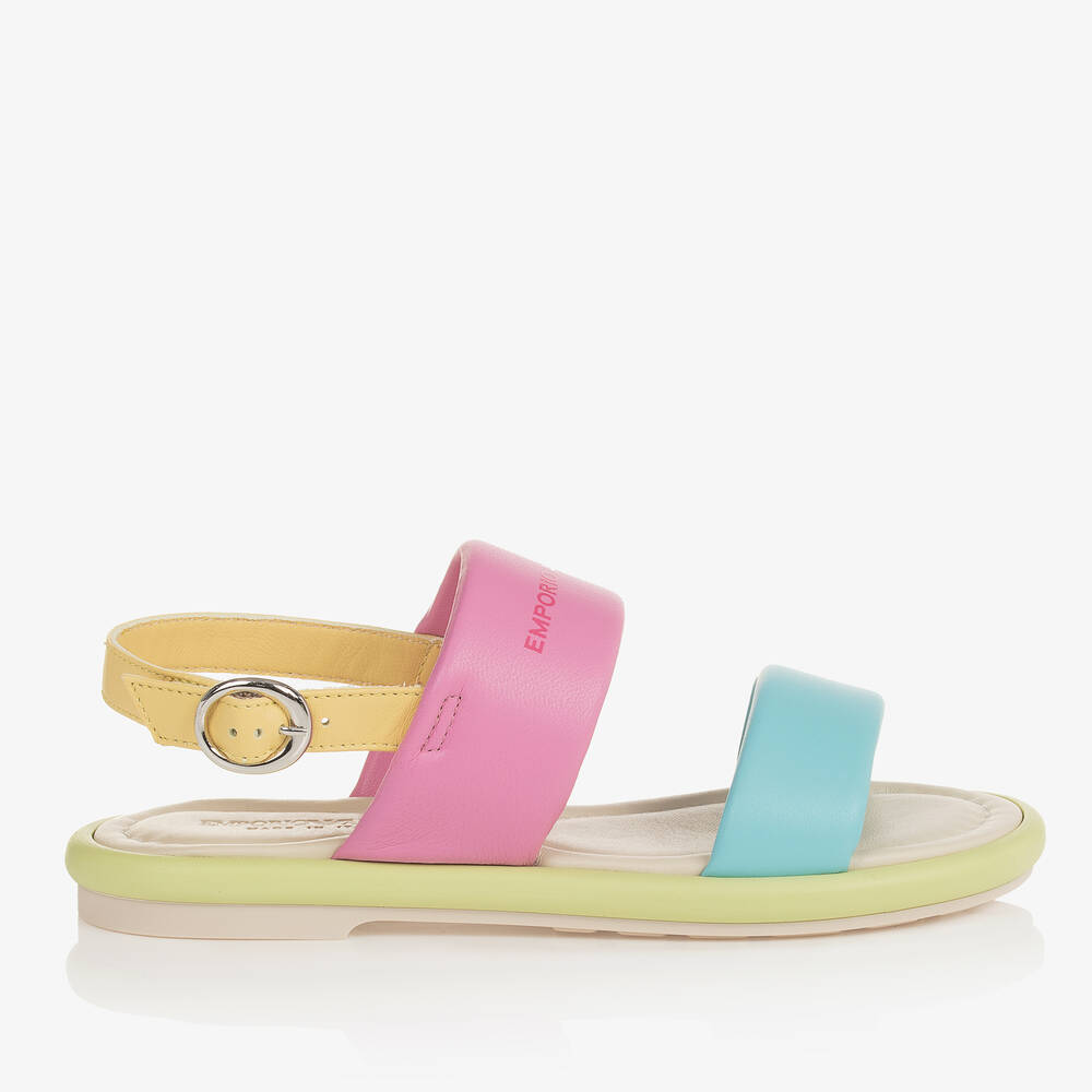 Emporio Armani-Teen Girls Multicoloured Leather Sandals | Childrensalon Outlet