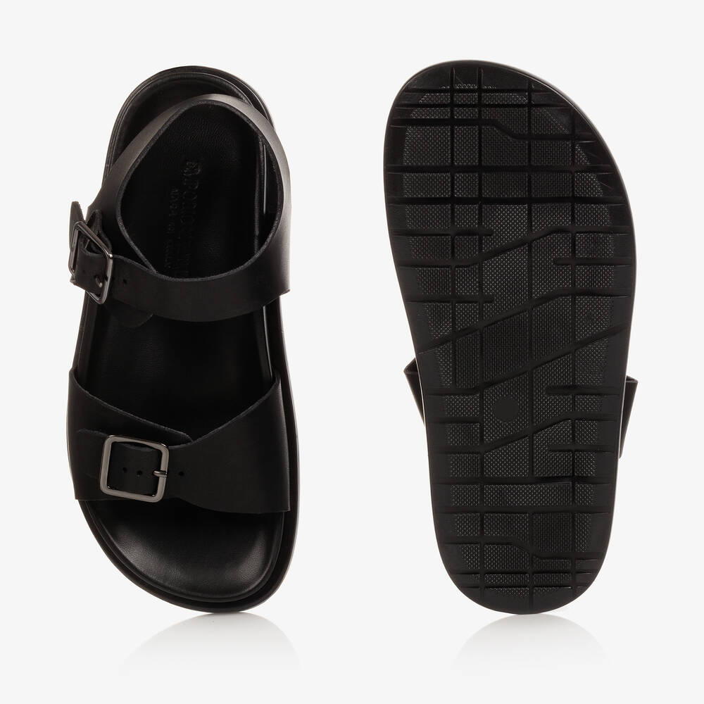 Emporio Armani-Синие кожаные сандалии | Childrensalon Outlet