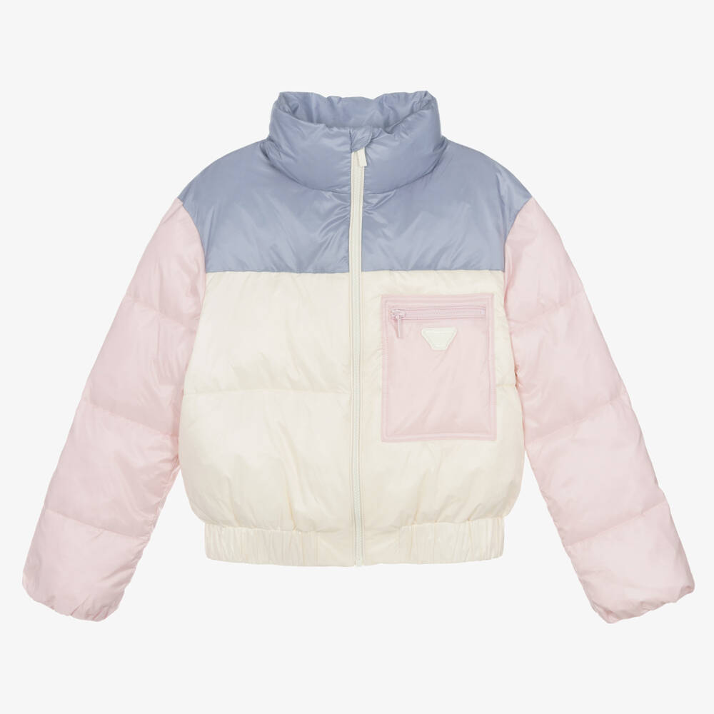 Emporio Armani - Teen Steppjacke in Rosa und Blau | Childrensalon