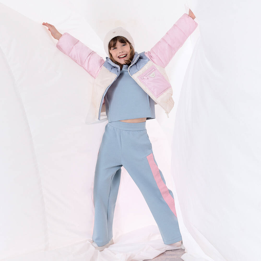 Emporio Armani-Розово-голубой пуховик | Childrensalon Outlet