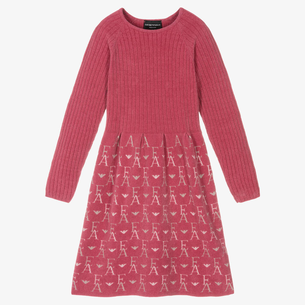 Emporio Armani - Rosa Teen Chenille-Kleid (M) | Childrensalon