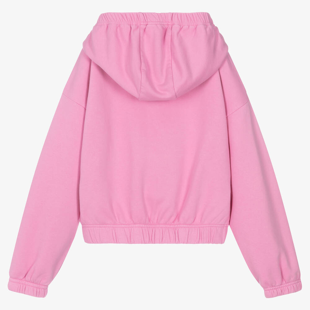 Emporio Armani-Teen Girls Pink Cotton Hoodie | Childrensalon Outlet