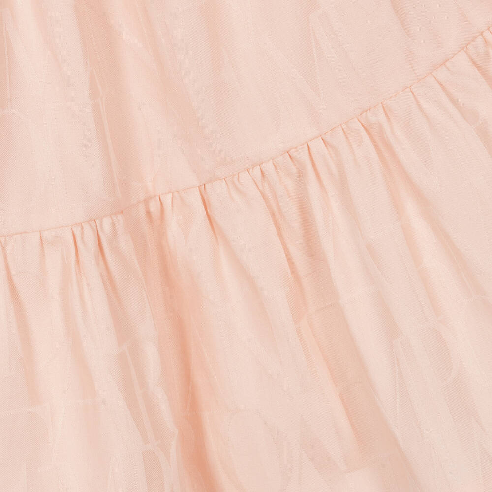 Emporio Armani-Teen Girls Pink Cotton Jacquard Skirt | Childrensalon Outlet