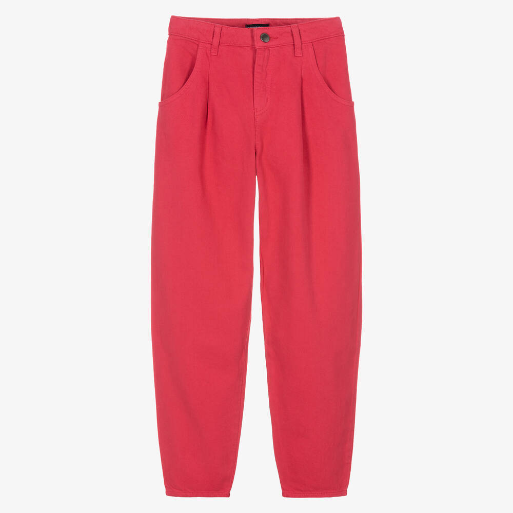 Emporio Armani - Розовые хлопковые брюки для девочек-подростков  | Childrensalon