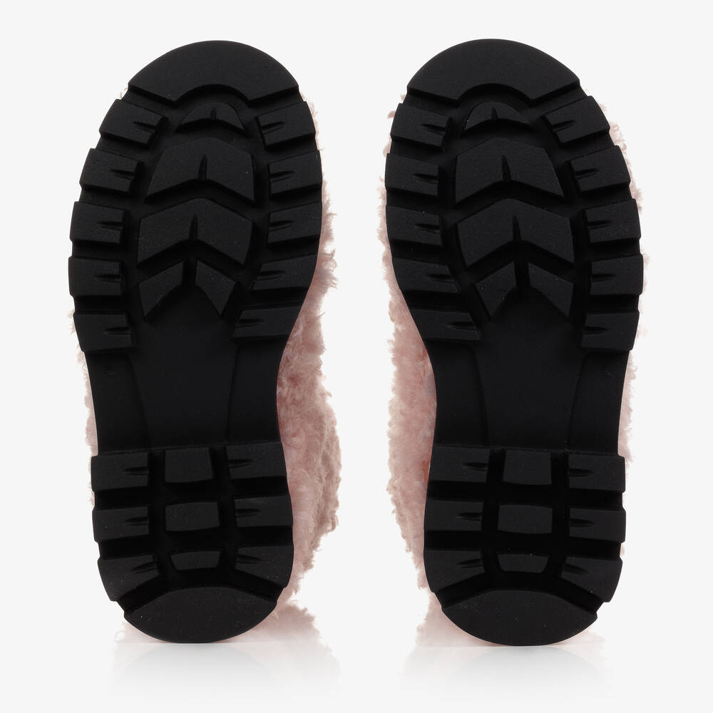 Emporio Armani-Teen Girls Pink Fluffy Boots | Childrensalon Outlet