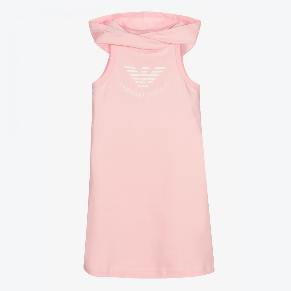 Emporio Armani - Teen Girls Pink Hoodie Dress | Childrensalon