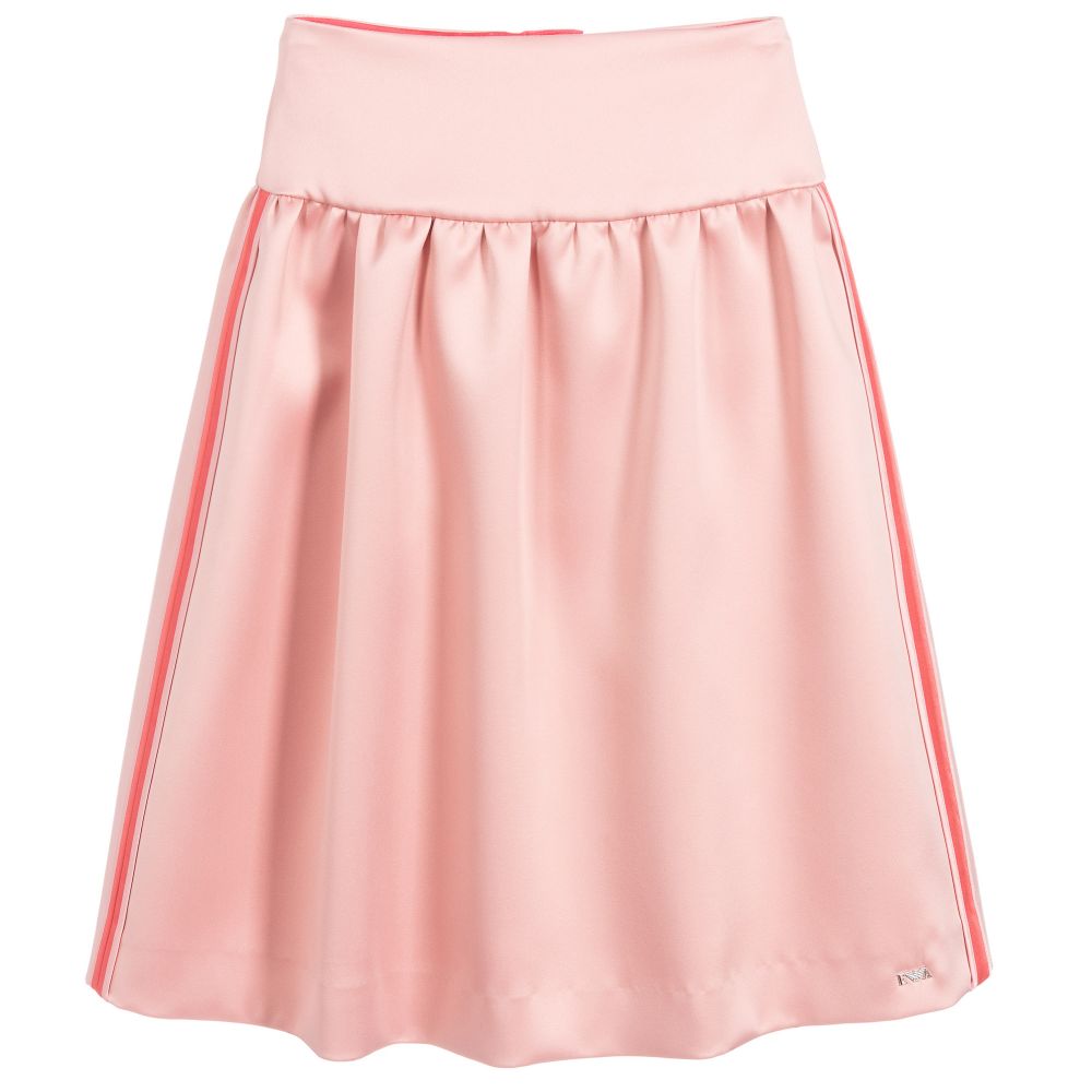 Emporio Armani - Teen Girls Pink Satin Skirt | Childrensalon