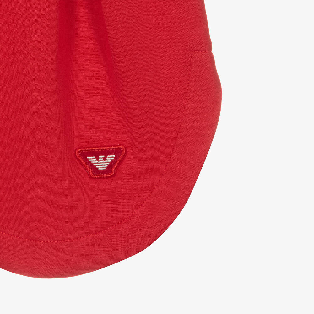 Emporio Armani-Teen Girls Red Cotton Skirt | Childrensalon Outlet