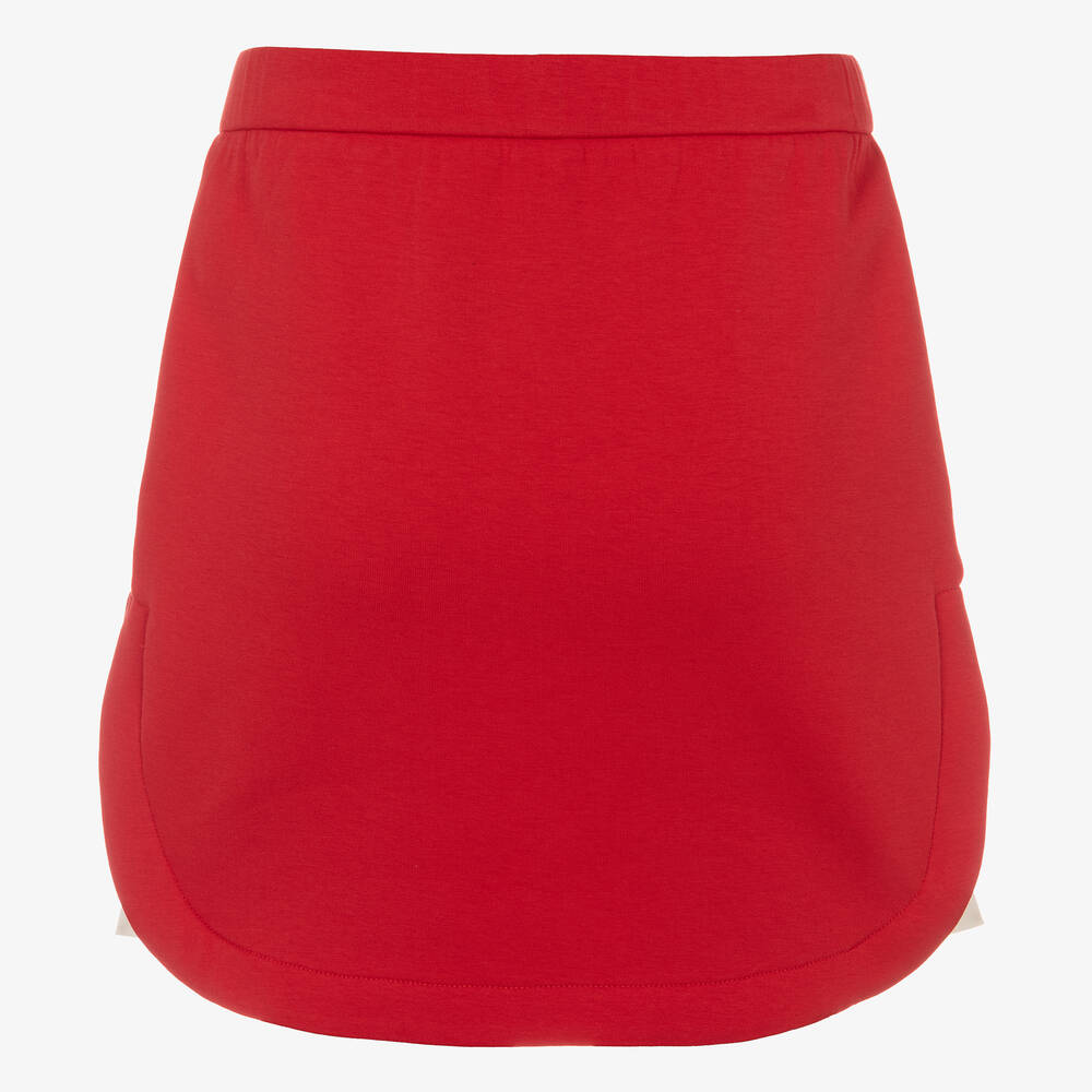 Emporio Armani-Teen Girls Red Cotton Skirt | Childrensalon Outlet