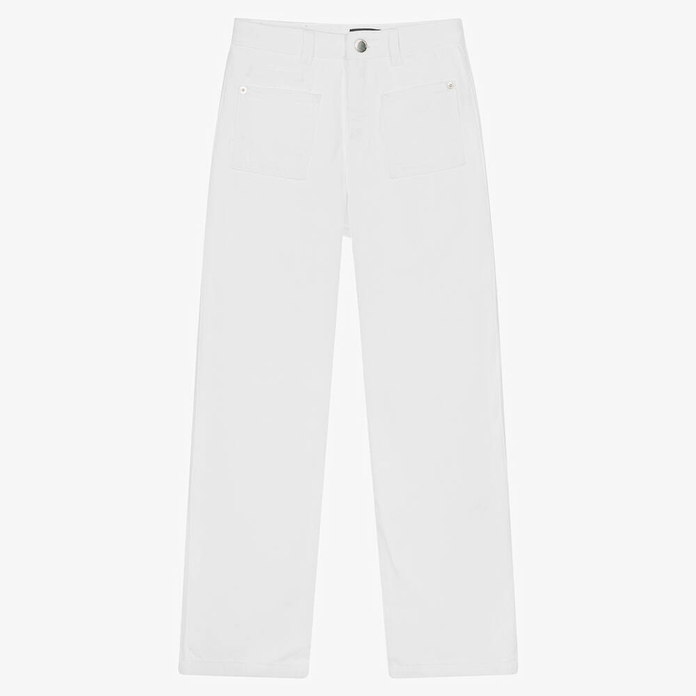 Emporio Armani - Teen Girls White Denim Jeans | Childrensalon Outlet