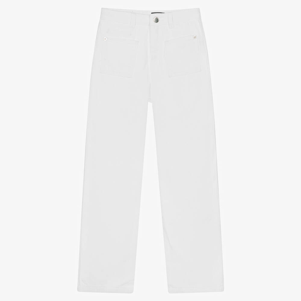 Armani top white jeans