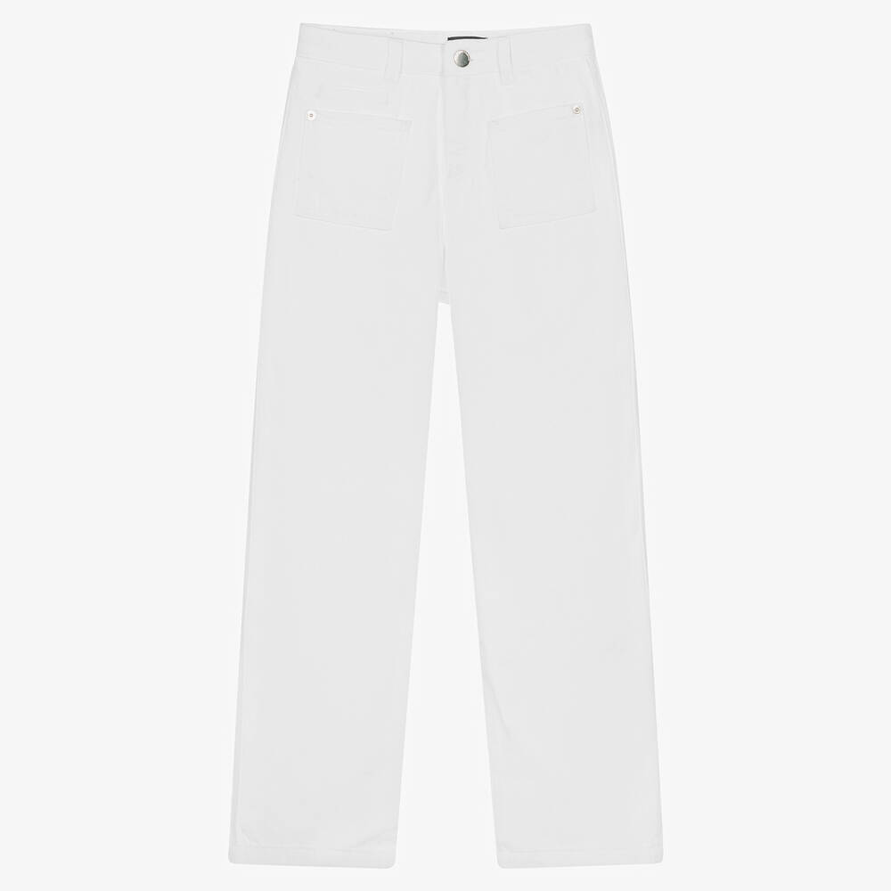 Emporio Armani - Teen Girls White Denim Jeans | Childrensalon