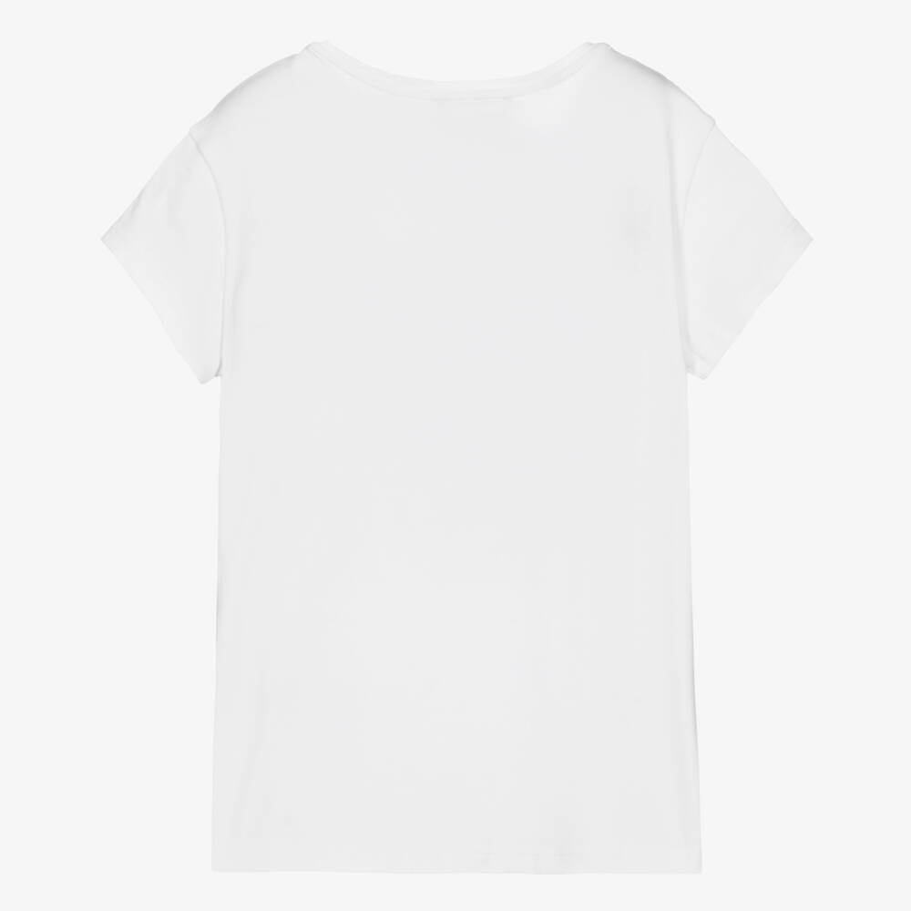 Emporio Armani-Белая футболка для подростков | Childrensalon Outlet