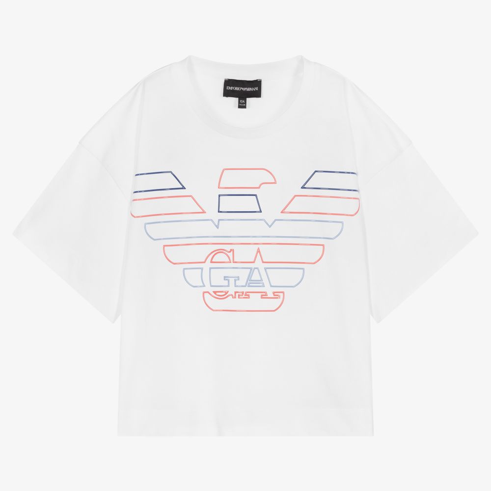 Girls armani outlet t shirt