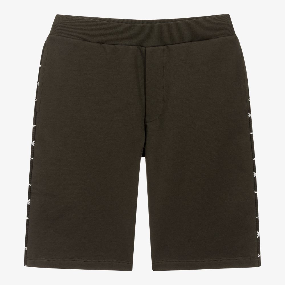 Emporio Armani - Teen Green Jersey Shorts | Childrensalon