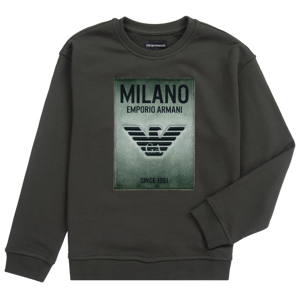 Emporio Armani Teen Green Logo Sweatshirt