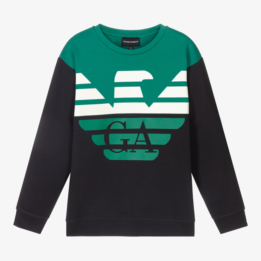 Emporio Armani - Grünes Teen Sweatshirt | Childrensalon