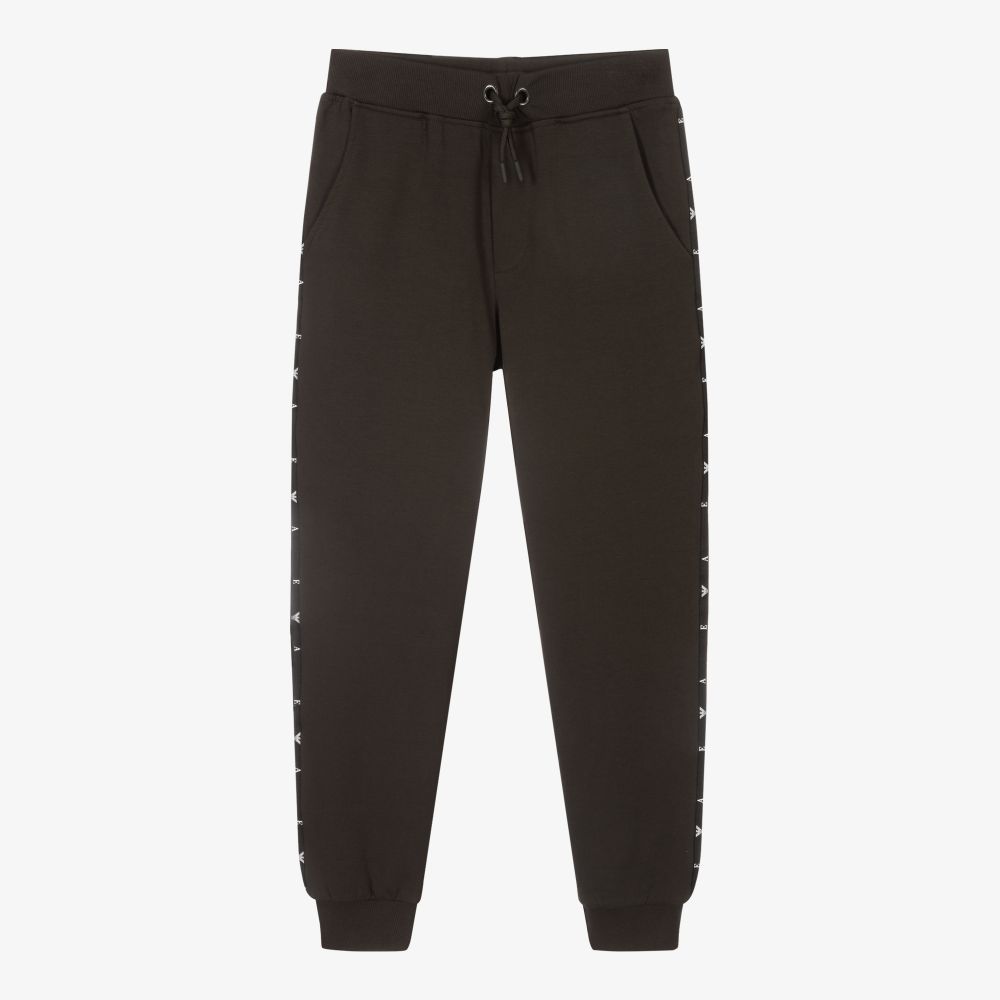 Emporio Armani - Grüne Teen Jogginghose mit Streifen | Childrensalon