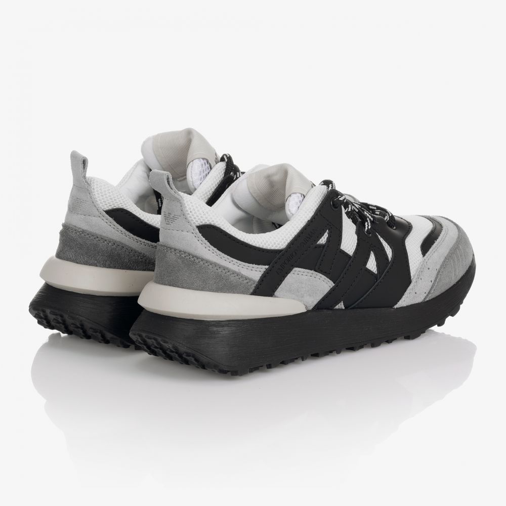 Emporio Armani-Серо-черные кроссовки для подростков | Childrensalon Outlet